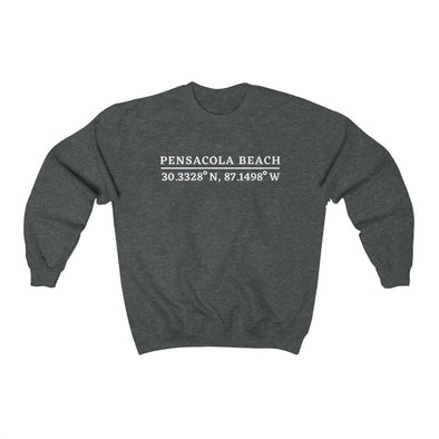 Pensacola Beach Coordinates Unisex Crewneck Sweatshirt