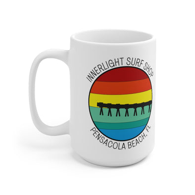 Retro Pier Ceramic Mug 15oz