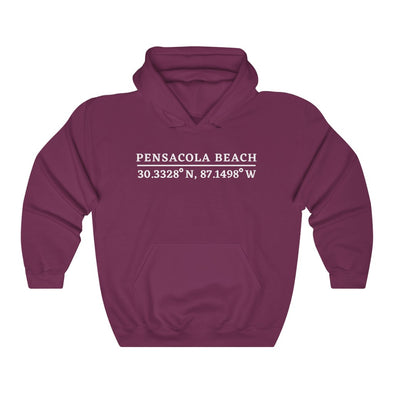Pensacola Beach Coordinates Unisex Hooded Sweatshirt