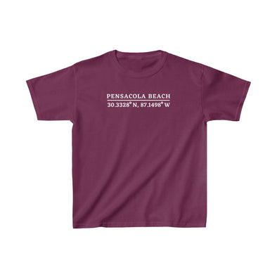 Pensacola Beach Coordinates Kids Tee