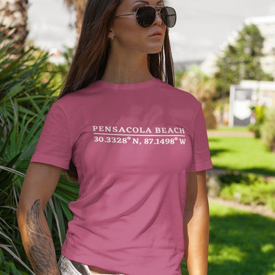 Pensacola Beach Coordinates Unisex Jersey Short Sleeve Tee