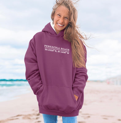 Pensacola Beach Coordinates Unisex Hooded Sweatshirt